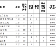 安徽电气工程职业技术学院 2024 年分类考试招生计划
