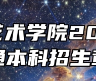 安徽艺术学院2024年普通本科招生章程