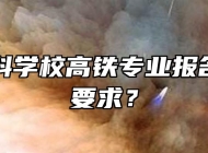 合肥中科学校高铁专业报名有什么要求？