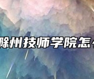 安徽滁州技师学院怎么样？