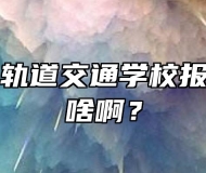 合肥长丰轨道交通学校报名条件是啥啊？
