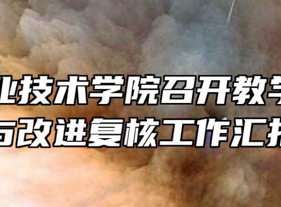 阜阳职业技术学院召开教学工作诊断与改进复核工作汇报会