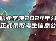 安徽财贸职业学院2024年分类考试招生正式录取考生信息公示