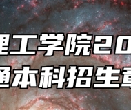 阜阳理工学院2024年普通本科招生章程