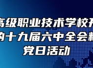 灵璧县高级职业技术学校开展学习贯彻党的十九届六中全会精神主题党日活动