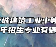 安徽省蒙城建筑工业中等学校2024年招生专业有哪些？