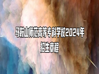 马鞍山师范高等专科学校2024年招生章程