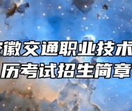 2024年安徽交通职业技术学院成人学历考试招生简章
