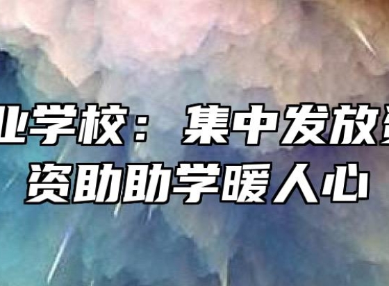亳州工业学校：集中发放资助卡 资助助学暖人心