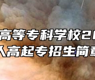 安徽医学高等专科学校2023年成人高起专招生简章