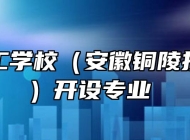 铜陵理工学校（安徽铜陵技师学院）开设专业 