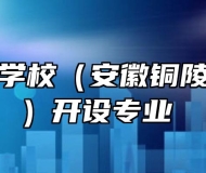 铜陵理工学校（安徽铜陵技师学院）开设专业 
