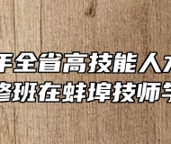 2020年全省高技能人才（模具工）研修班在蚌埠技师学院开班