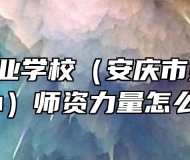  安庆工业学校（安庆市第一职教中心）师资力量怎么样？