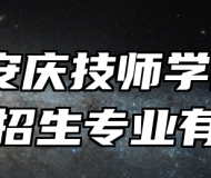 安徽安庆技师学院2024年招生专业有哪些？