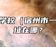 宿州工业学校（宿州市一职高）地址在哪？